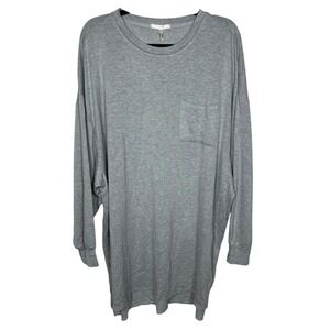 Z Supply Lounge Harper Fleece Tunic Gray Size Large Cozy